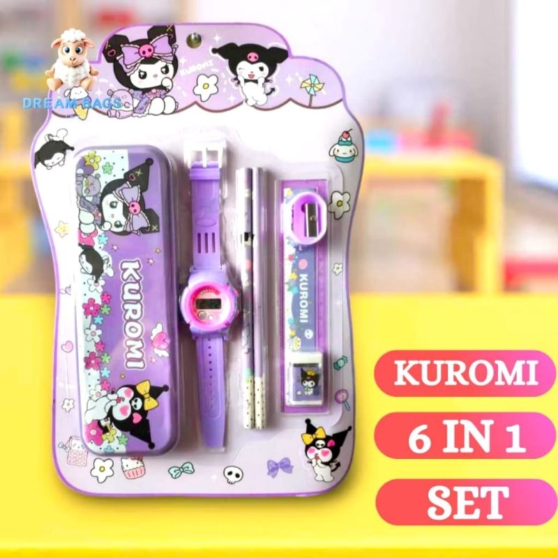 

SET ALAT TULIS SEKOLAH KARAKTER KUROMI | JAM TANGAN ANAK SET