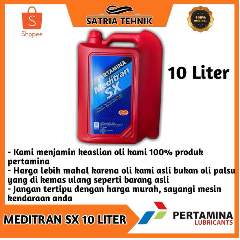 OLI MEDITRAN SX SAE 15W-40 10 LITER ORIGINAL PERTAMINA