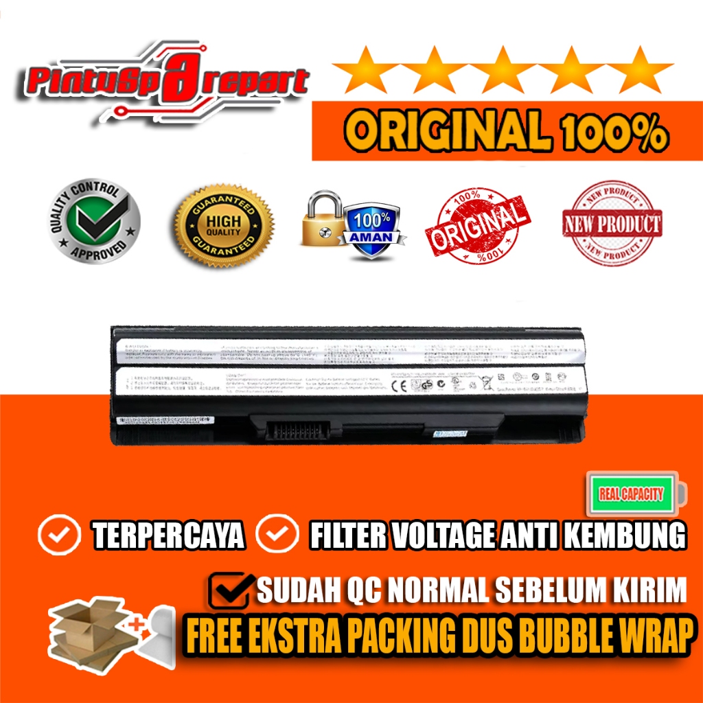 (Genuine BTY-S14/BTY-S15) Baterai Original MSI GE620 GE70 GE60 FX600 CX70 CR41 P60 GP70 A6500 CR61 C