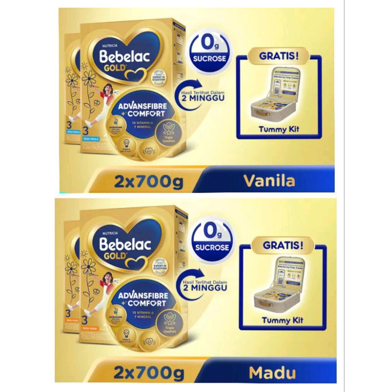 

BEBELAC GOLD 3 VANILA DAN MADU 2X700g