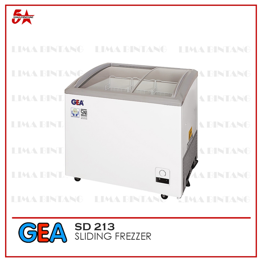 SLIDING CURVE GLASS FREEZER GEA SD-213 CHEST FREEZER SD 213 [BDG]