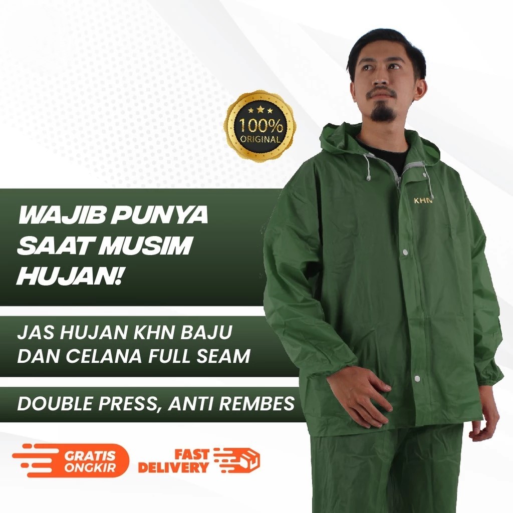Jas hujan jumbo KHN Original Jas Hujan Peria/Wamita Dewasa Original KHN