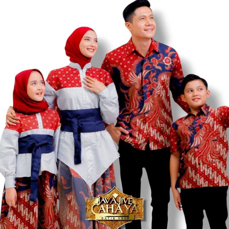 Baju Batik Outfit Keluarga | Gamis Batik Anak | Gamis Batik Wanita Dewasa | Hem Batik Anak | Kemeja 
