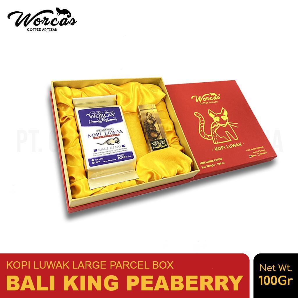 

WORCAS Kopi Luwak Liar Bali King Peaberry Large Gift Box (Acrylic) 100gr