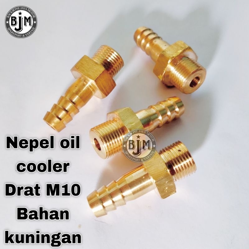 Nepel Oil Cooler Drat M10 Bahan Kuningan Nepel Oil Cooler Drat M12 Bahan Kuningan