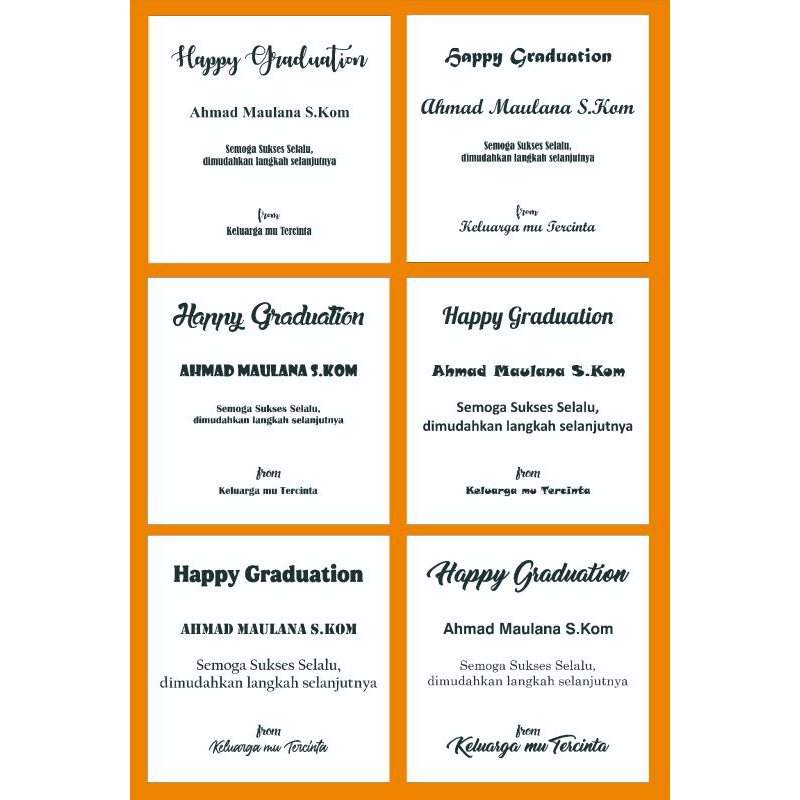 

Cutting Stiker / Sticker Custom Papan Ucapan / Flower Box / Balon PVC / Congratulations / Graduation
