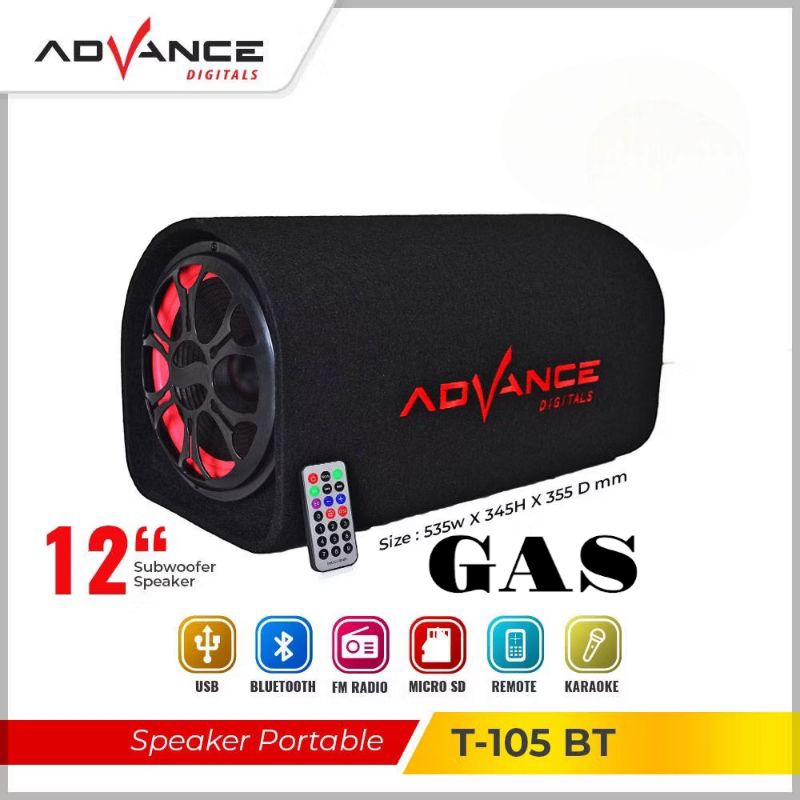 Speaker Advance Bluetooth 12inchi T-105BT