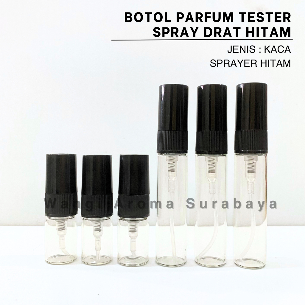Botol Parfum Tester Kaca Spray Drat 5ML - Botol Pafum Kaca  5ML - Botol Parfum 4ML Perlusin