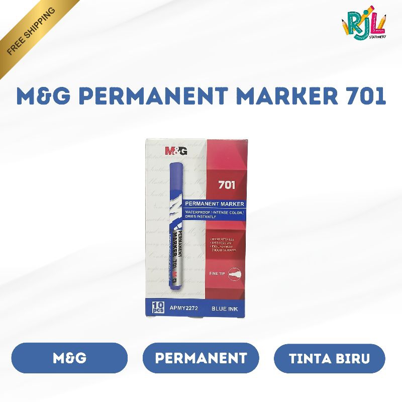 

M&G Permanemt Marker | Tinta Biru | Spidol Permanent
