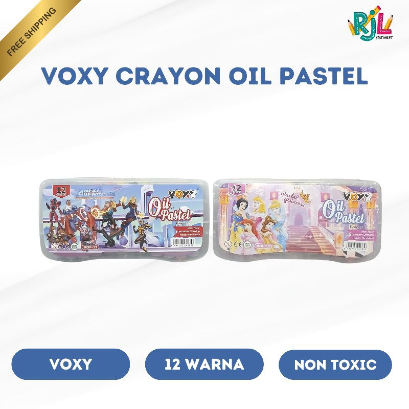 

Voxy Crayon Oil Pastel | 12 Warna | Non Toxic