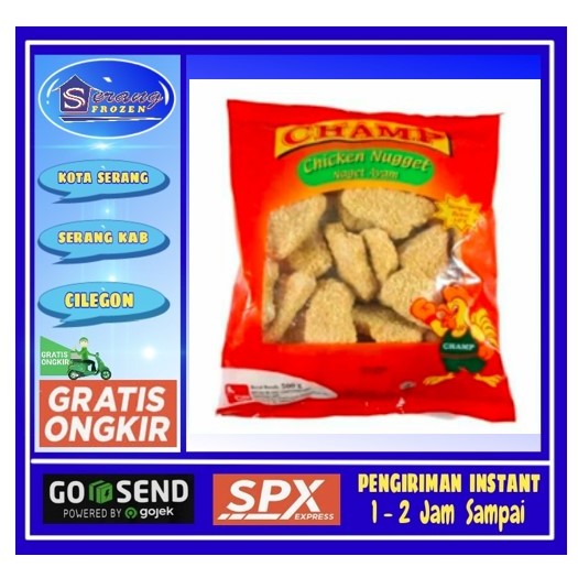 

Nugget Champ 500g,Nugget Ayam,Naget Ayam, Serang Frozen