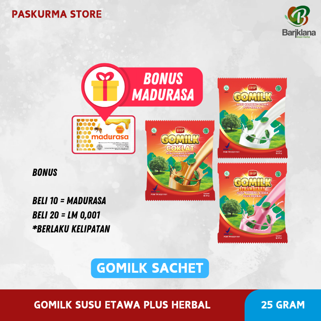 

GOMILK SACHET @25GRAM SUSU KAMBING ETAWA PLUS HERBAL