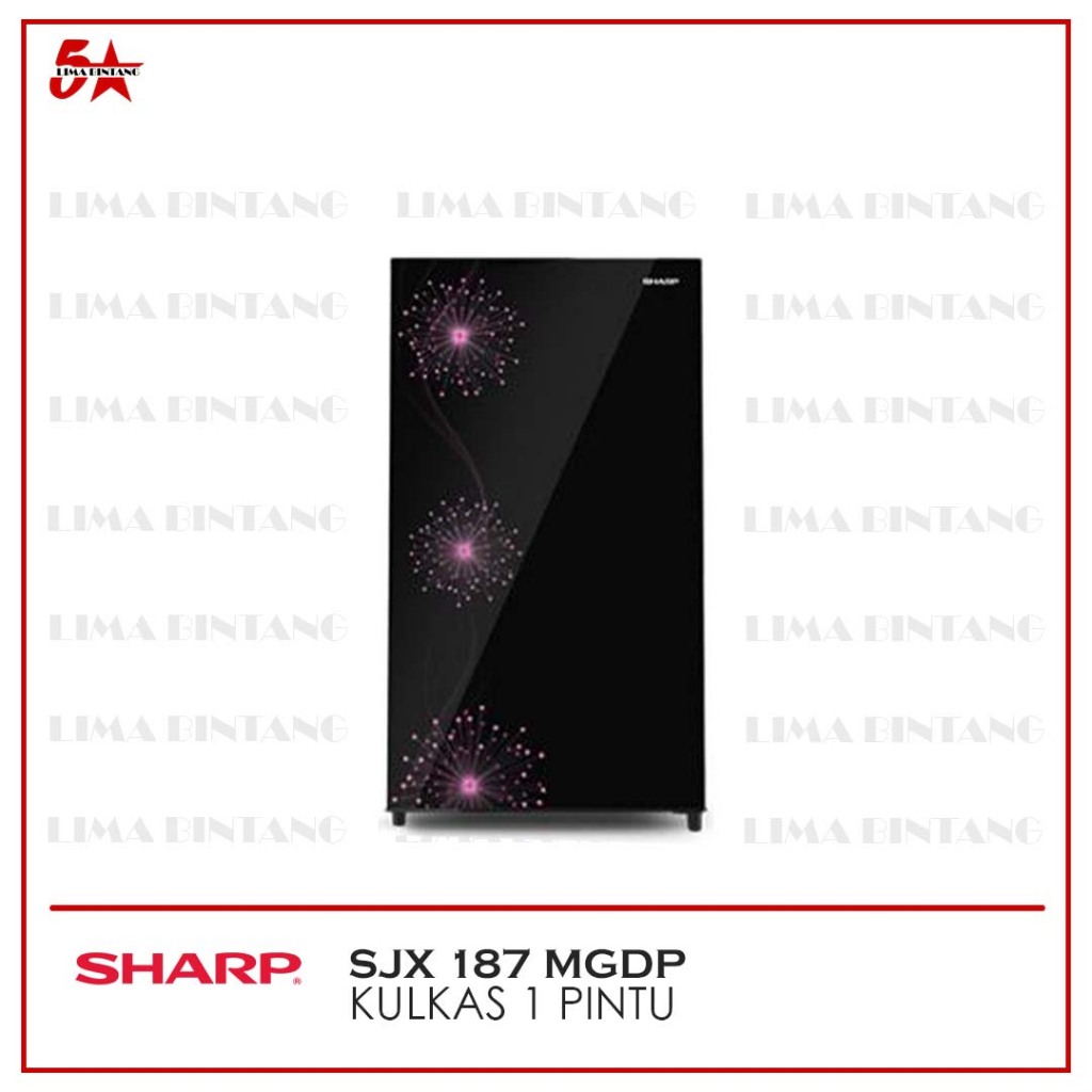 KULKAS 1 PINTU 166 L SHARP SJ-X187MG-DB DP SJX187MG SJX 187 MG [BDG]