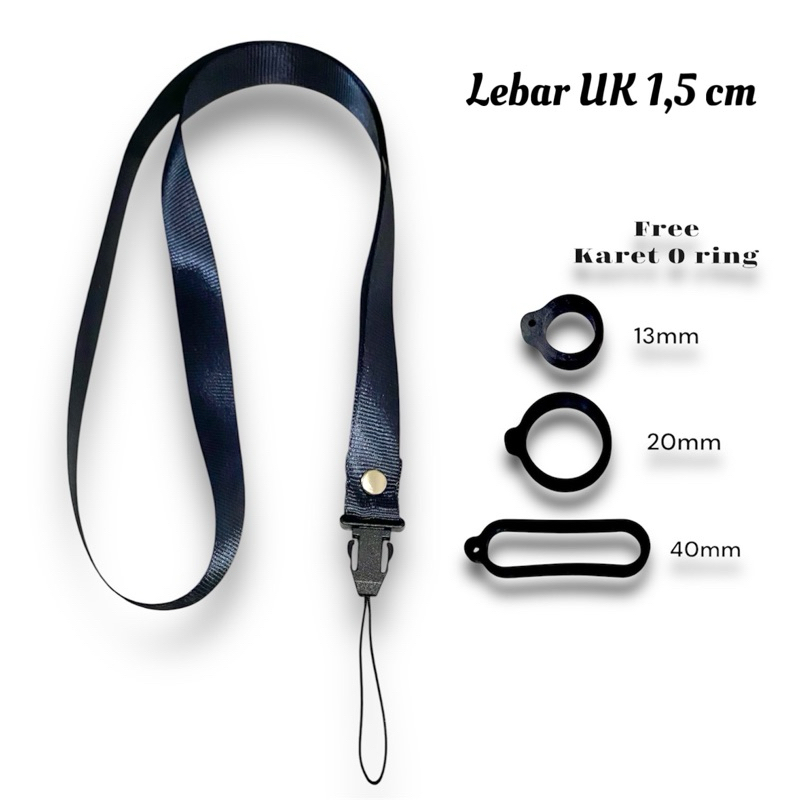 

Lanyard Id Card Holder ,Lanyard Hp Hitam Polos Lebar 1,5cm Multifungsi