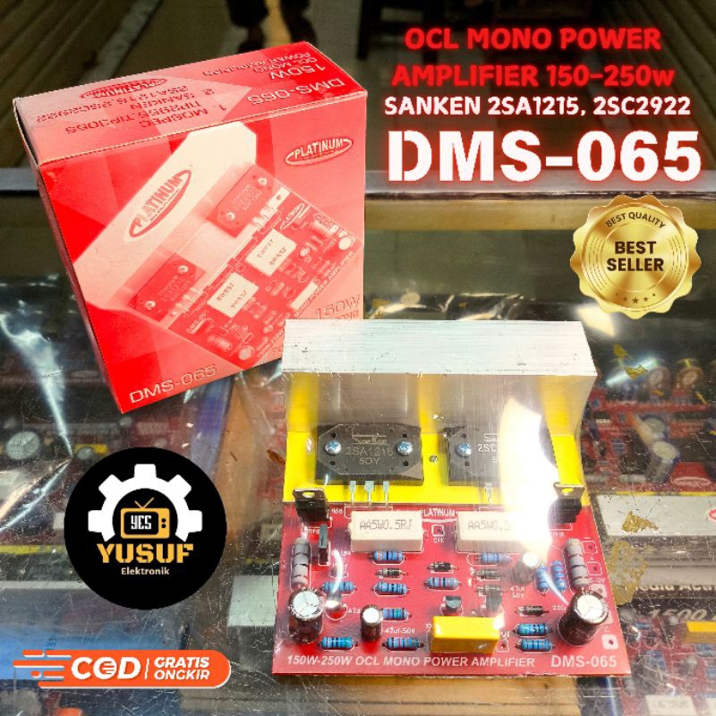 KIT POWER AMPLIFIER OCL MONO 150-200W TR SANKEN DMS 065 PLATINUM ORIGINAL