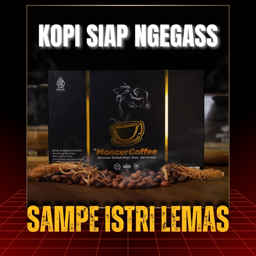 

MONCEER COFFEE ORIGINAL KOPI MOCER HERBAL PENAMBAH ENERGI STAMINA SUPER MAKSIMAL - HALAL - BPOM