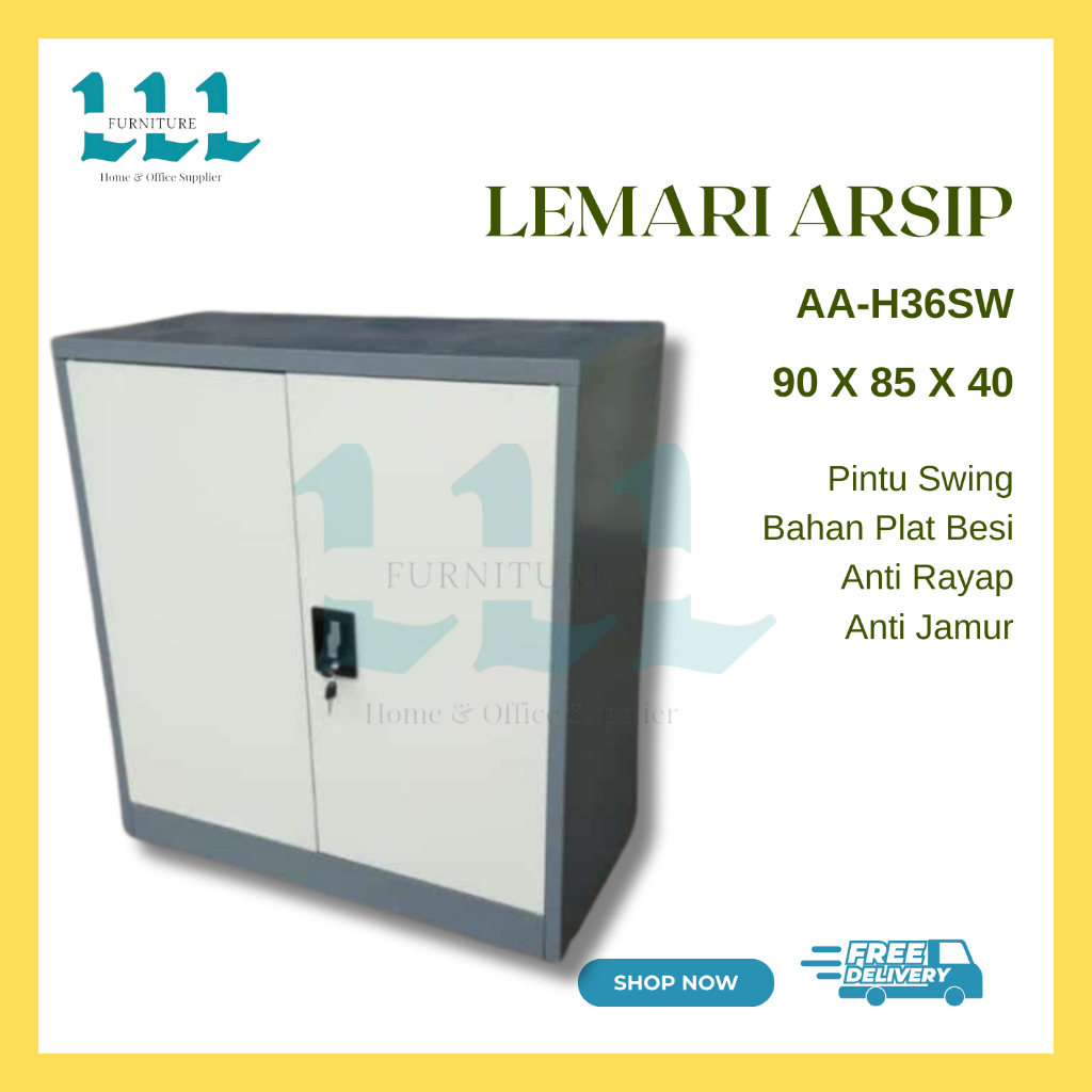Lemari Arsip AA-H36SW | Lemari Arsip Besi Cabinet Pendek - Lemari besi Pendek