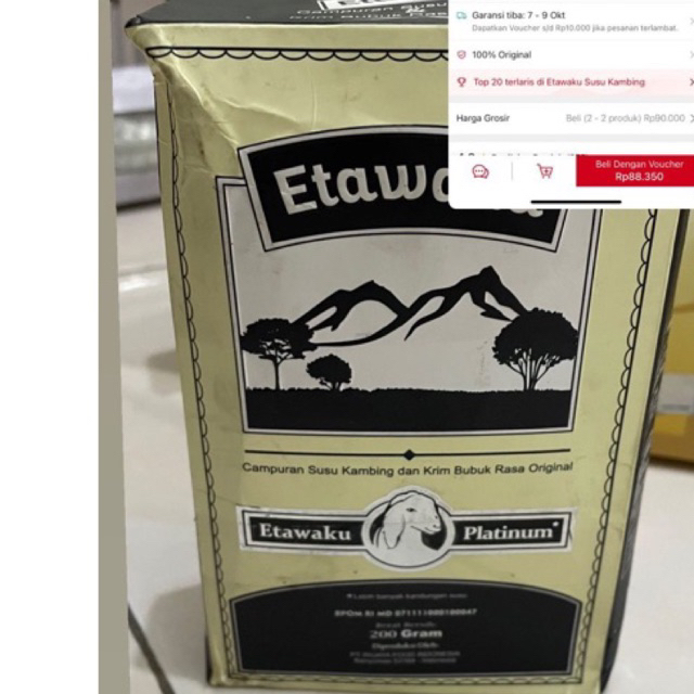 

Etawaku Platinum - Susu Kambing Etawa Murni + Krimer Bubuk