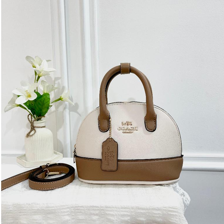 BESTPROMO C0achh Tas Selempang Wanita 2 Tali Bahan Kulit AlmaBag Mini Look Import Fashion Free