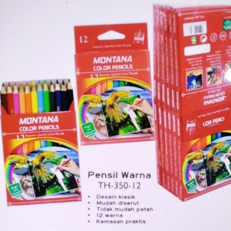

Pensil warna Montana 12warna atk murah alat mewarnai