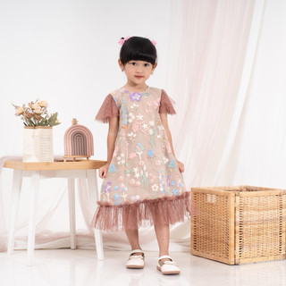 Delova Kids - MARSHA DRESS Pesta Anak Princess Flowy Ulang Tahun Gaun Cinderella