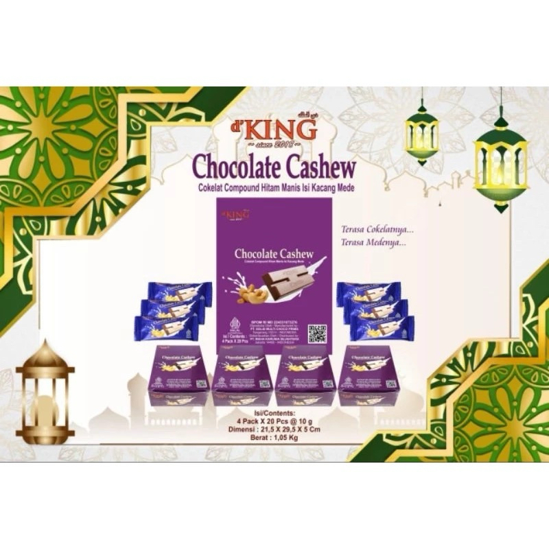 

1 Dus (Isi 4 Kotak) Chocolate Cashew/ Hazelnut d’King