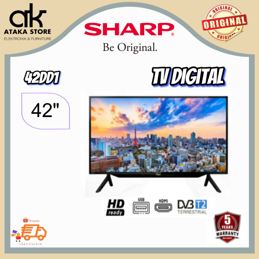 TV LED Sharp DIGITAL 2T-C42DD1 LED Sharp 42 Inch Digital TV - FULL HD