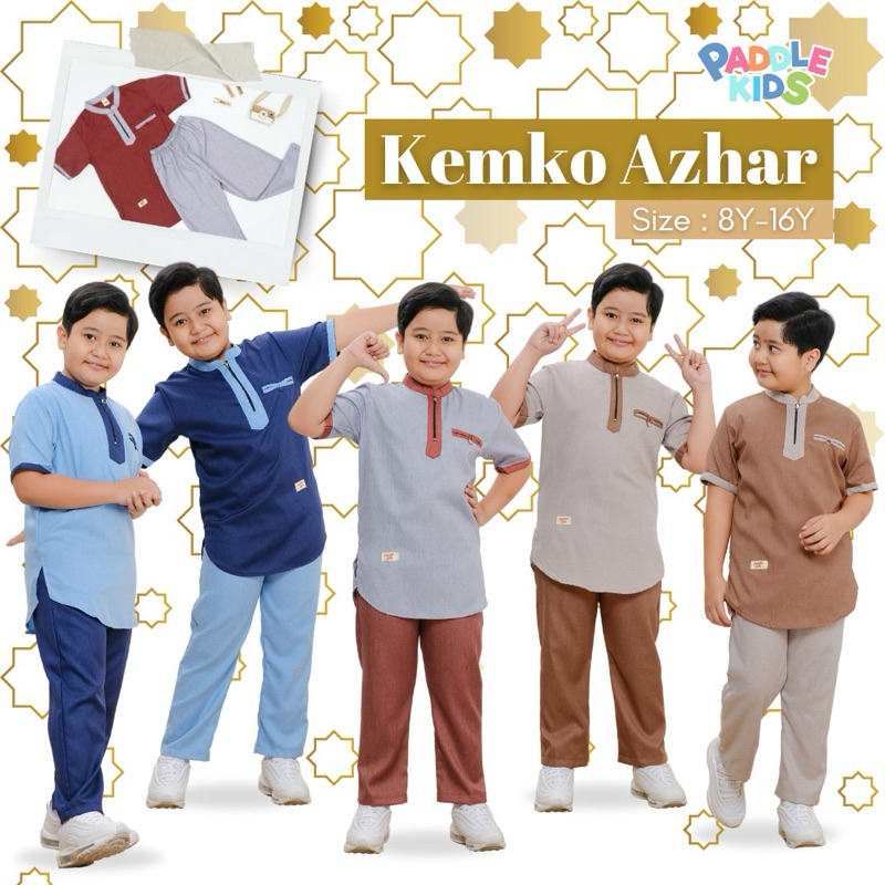 Kemeja koko azhar paddle kids/Setelan koko anak remaja