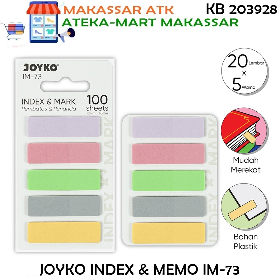 

[1PCS] JOYKO INDEX & MEMO IM-73 PENANDA PEMBATAS BUKU