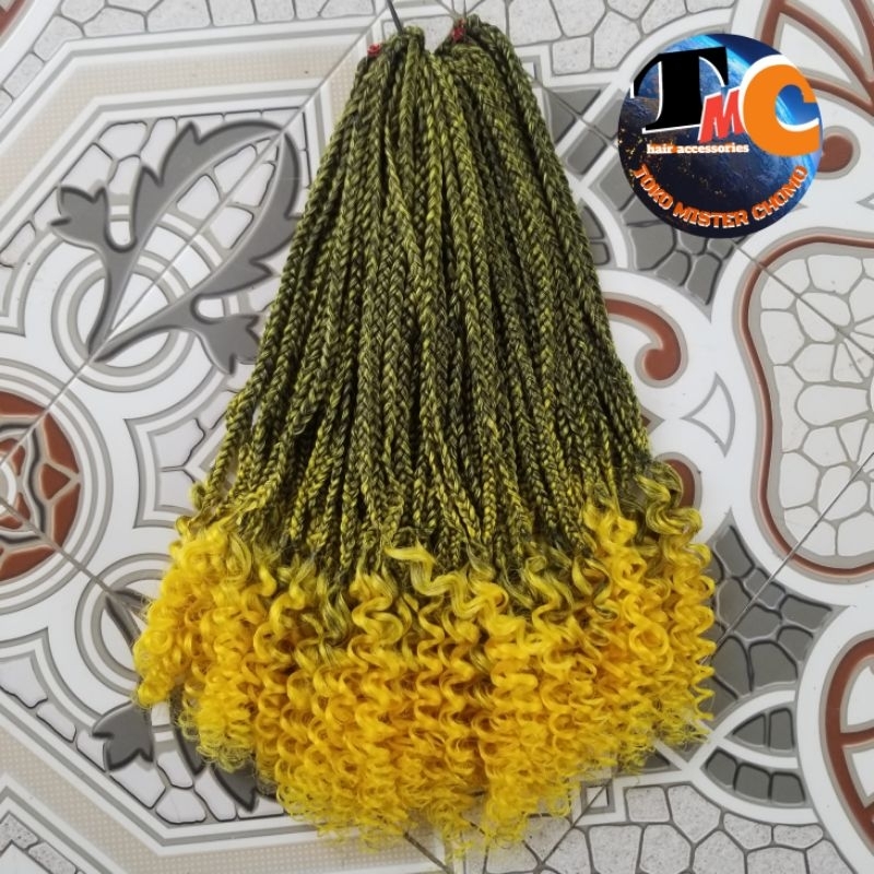 1 Lusin Rambut palsu kepang warna warni rambut sambung hair extension