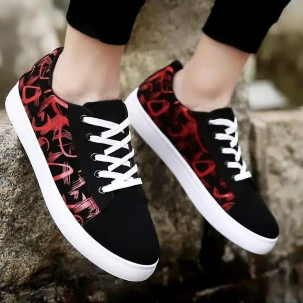 Sepatu Sneakers Pria Sepatu Hitam Merah Biru Pria Dewasa