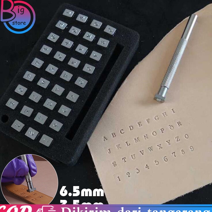 

Buruan Bayar 39pcsSet Stamp Kulit Nomor 9 Letter AZ Stempel Angka Dan Huruf Alat Kerajinan Kulit Diy Embosser Stamp