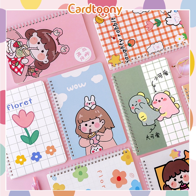 

Notebook Spiral A5 Memo Buku Tulis Notepad Catatan Lucu Kartun Imut Cute Aesthetic Stationery