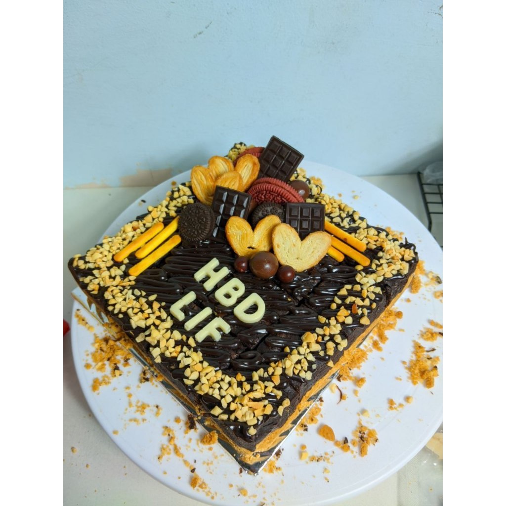 

Fudgy Brownies With Biscuit Crumbles Custom Birthday