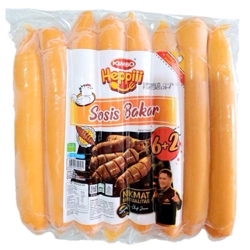 

Kimbo Heppiii Sosis Bakar Ayam isi 6+2 total 600g