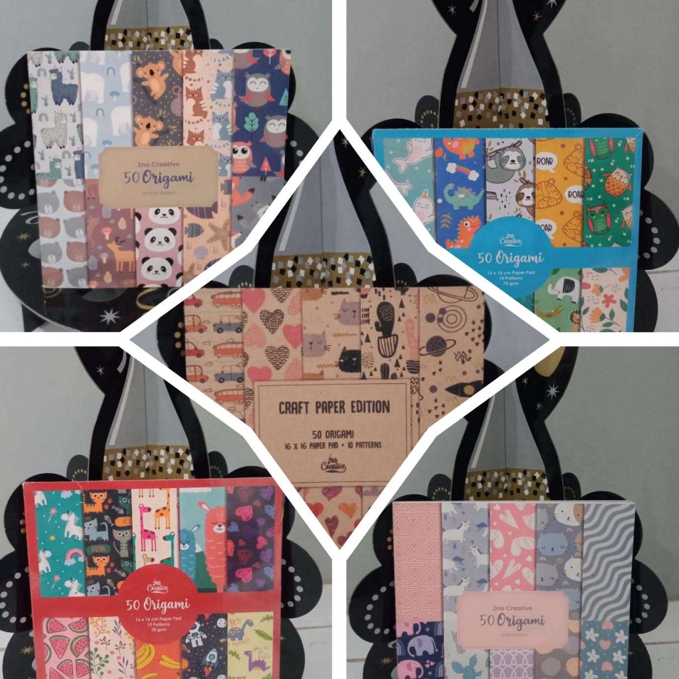 

New Stock origami karakter lucu 16x16 origami motif 16x16 origami fancy 16x16 origami bergambar 16x16