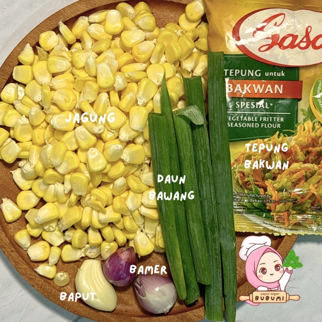 

Paket Foodprep Bakwan Jagung /Sayur Pack Siap Masak