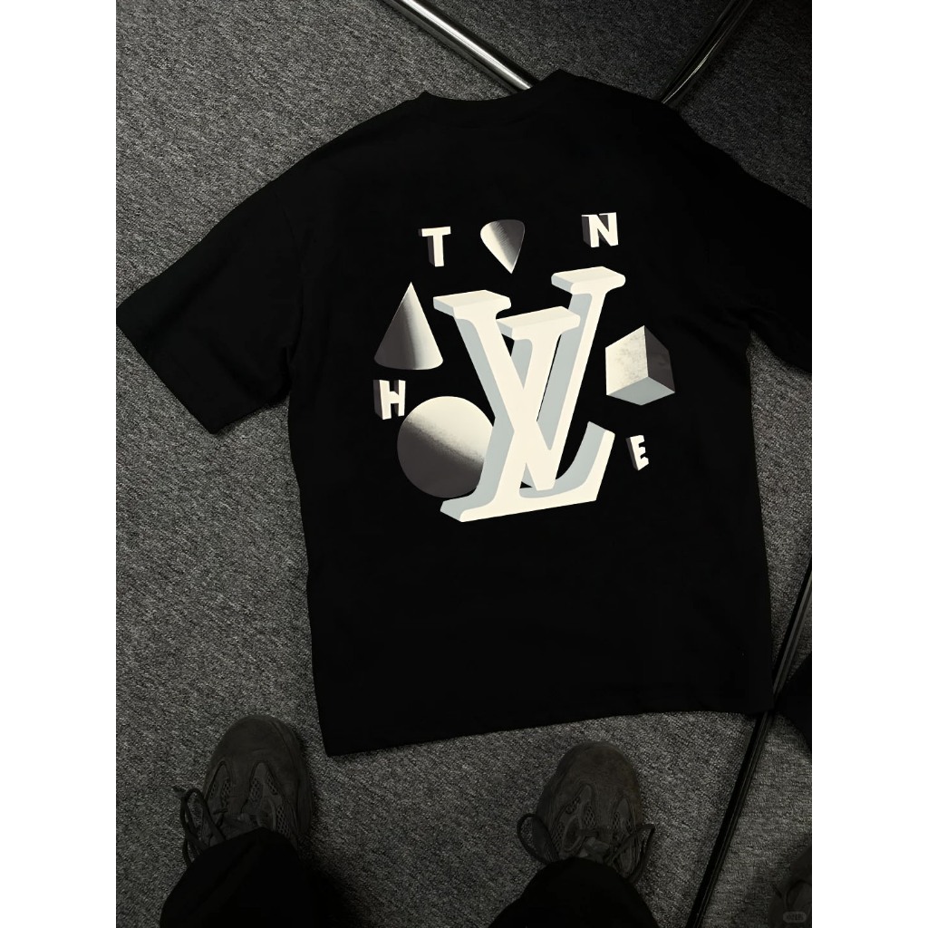 T-shirt Oversize cetakan dasi kupu-kupu | Kaos Wanita Cream