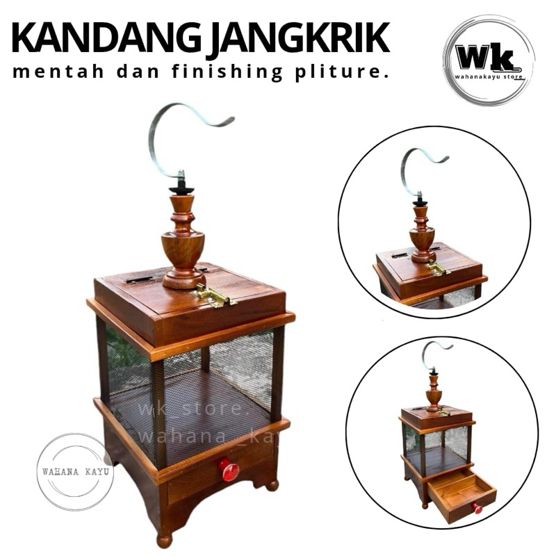 kandang jangkrik & ulat | kandang jangkrik kayu mentah dan finishing