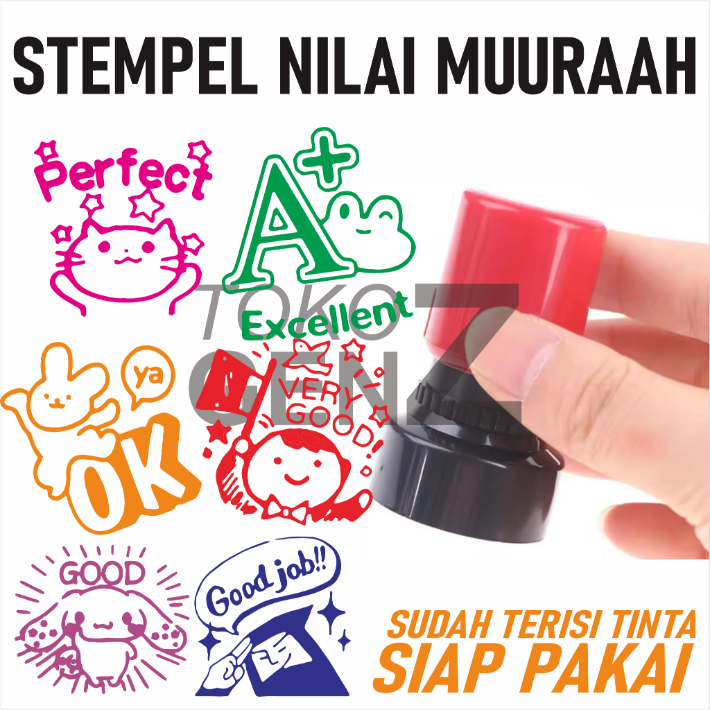 

STEMPEL NILAI GURU/PAUD/TK MURAH LUCU 20x20mm