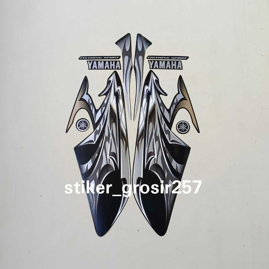 STIKER STRIPING & LIS BODY MOTOR RX KING 2006 HITAM SILVER