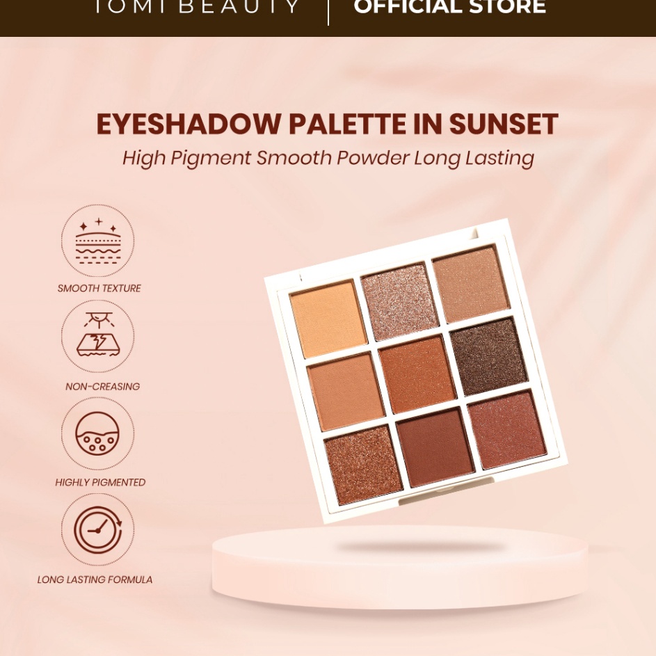 Hot Quality  IOMI Beauty  Eyeshadow Palette in Sunset  Palette Makeup Long Lasting Pigmented Natural