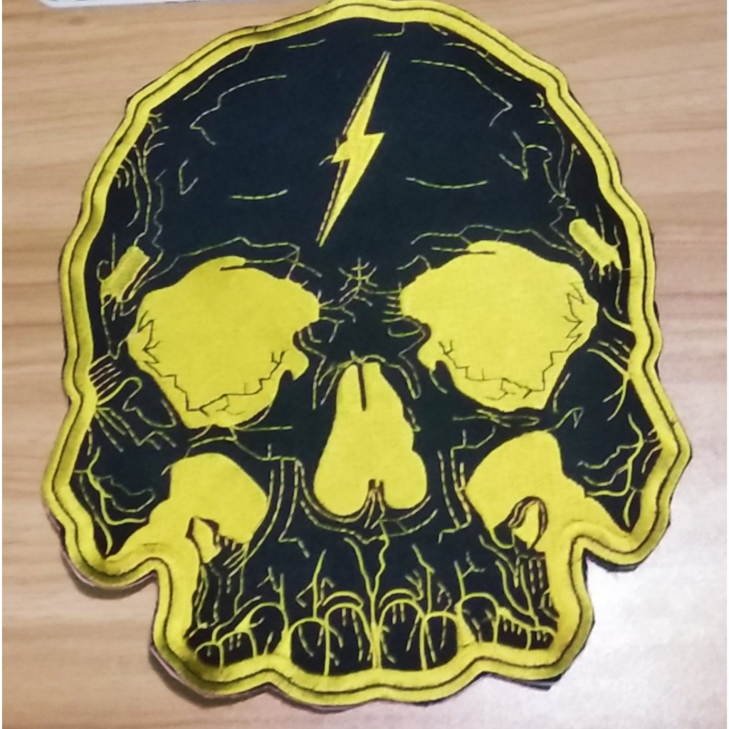 Backpatch TENGKORAK Badge Bordir,,logo Bordir komputer