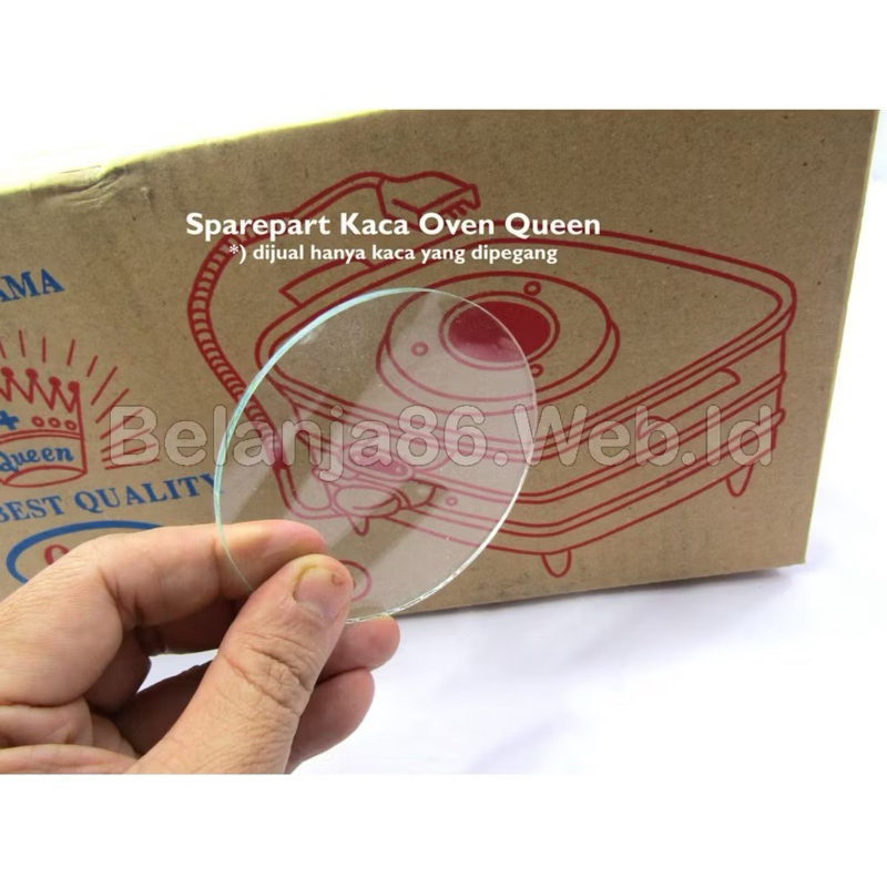 sparepart Kaca oven kue lapis untuk bagian penutup Oven Queen dan Bima