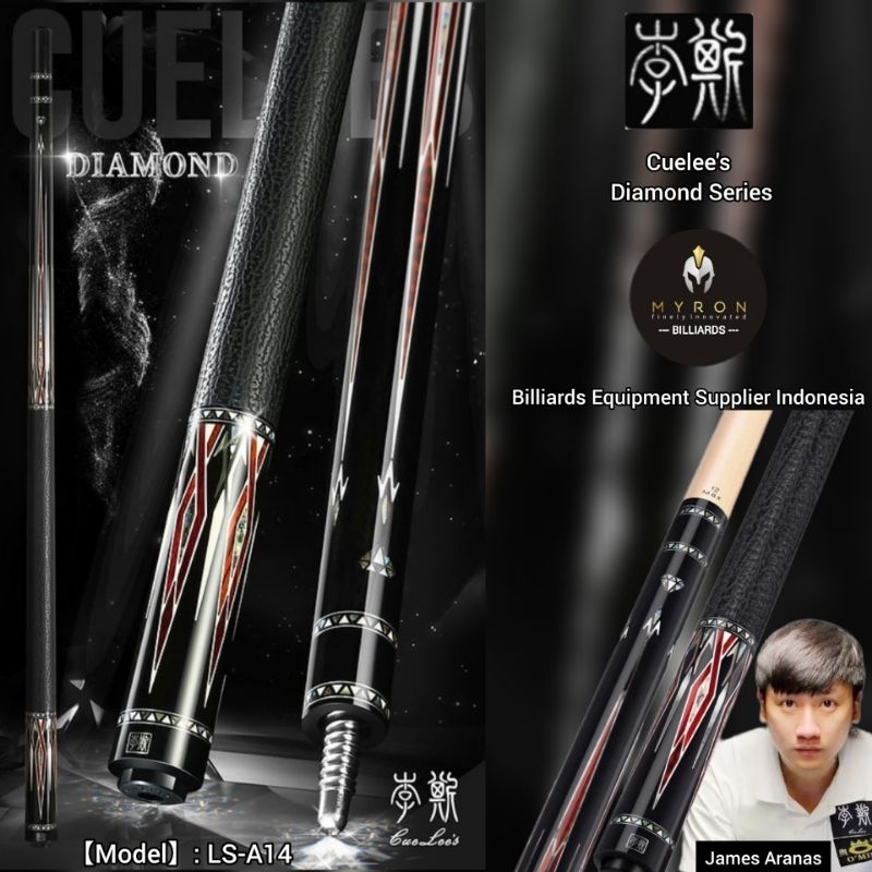 Stick Billiard Cuelee's Diamond James Aranas ~ Cuelees Cue Diamond James Aranas