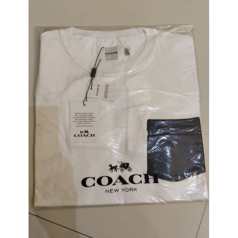 BAJU KAOS T-SHIRT COACH POCKET ORIGINAL