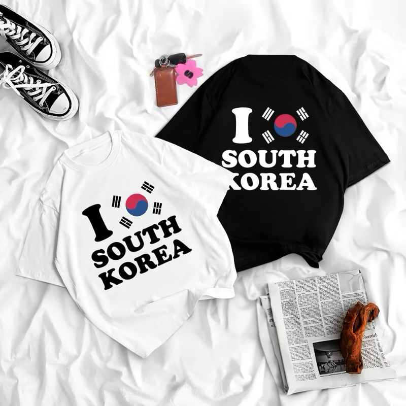 kaos i love Korea Selatan kaos oleh oleh dari korea selatan kaos tulisan i love korea selatan kaos t