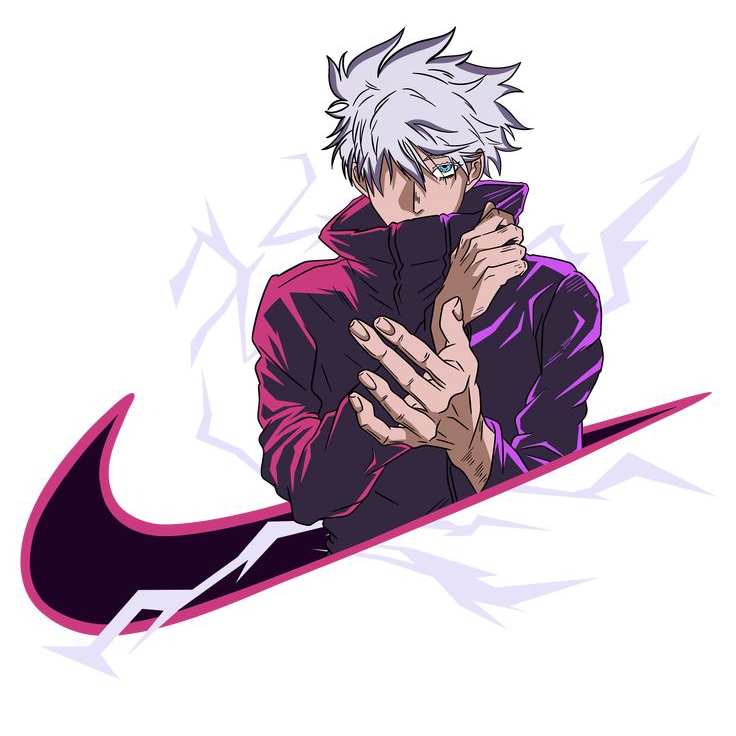 Sablon Gosok - NIKE ANIME - Siap Setrika - Sablon Desain Lengkap - Sesuai Gambar UN0039