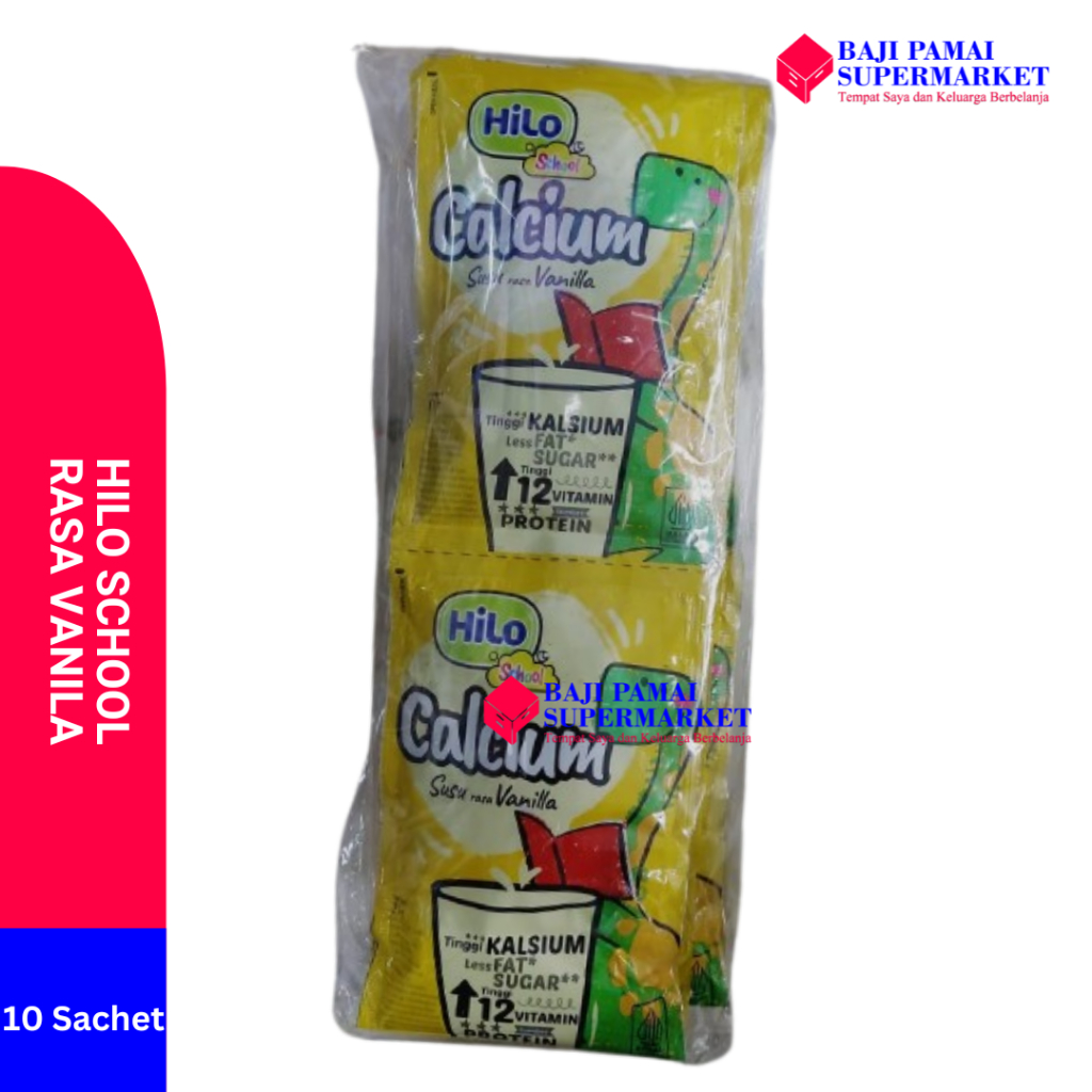 

Hilo School Calcium Susu Rasa Vanila 10 Sachet / Renceng