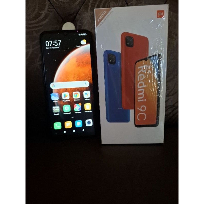 Redmi 9c hp second ram 4gb mulus fullset nominus